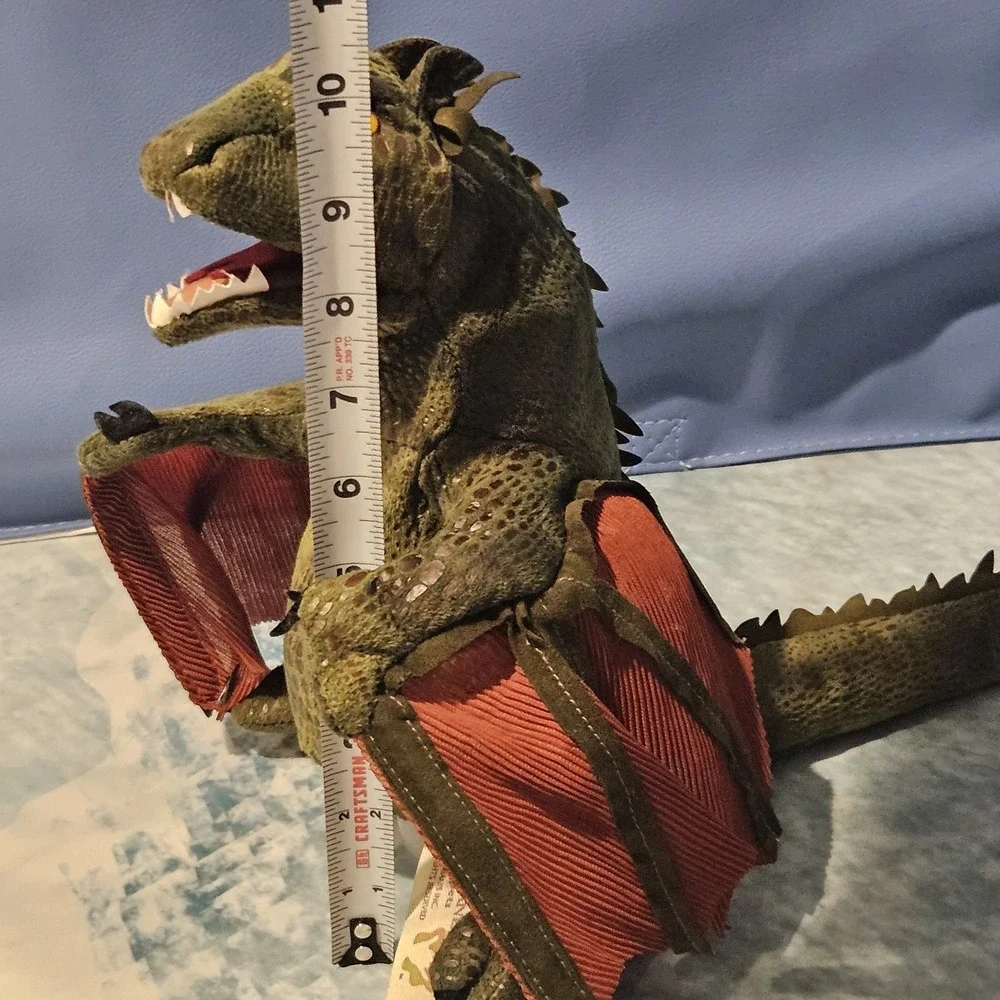 Folkmanis Winged Dragon Hand Puppet Green Red Wings‎ 10